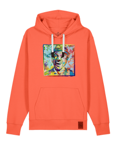 bio-unisex-medium fit-hoodie-chaplin-stsu177-mandarine-weiße kordel-front