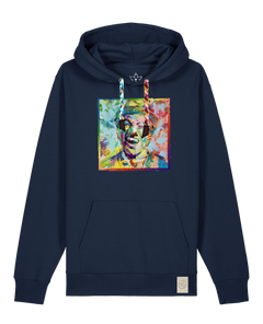 bio-unisex-medium fit-hoodie-chaplin-stsu177-marine-bunte kordel-front