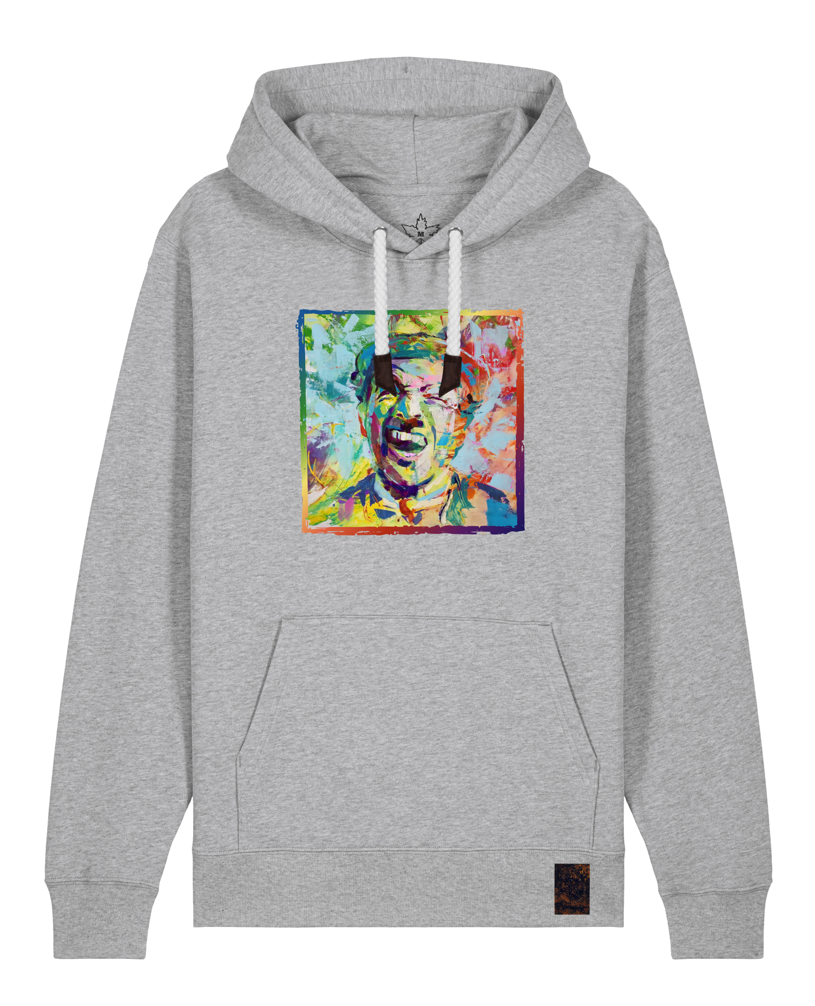 bio-unisex-medium fit-hoodie-chaplin-stsu177-mausgrau-weiße kordel-front