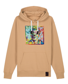 bio-unisex-medium fit-hoodie-chaplin-stsu177-meersand-weiße kordel-front