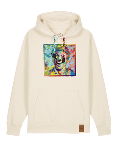 bio-unisex-medium fit-hoodie-chaplin-stsu177-natur-bunte kordel-front