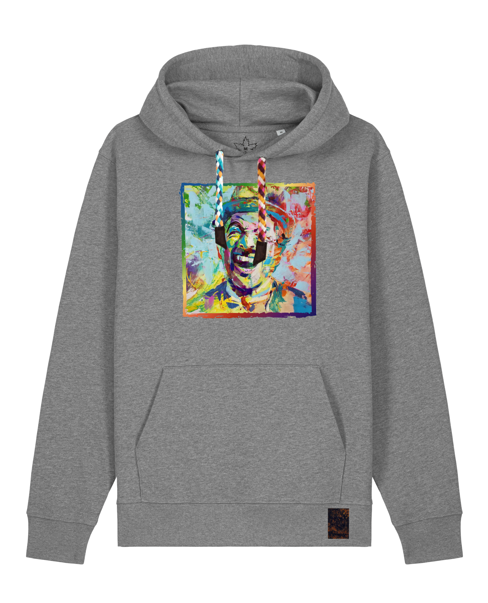 bio-unisex-medium fit-hoodie-chaplin-stsu177-opossum-bunte kordel-front