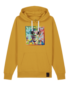 bio-unisex-medium fit-hoodie-chaplin-stsu177-senf-weiße kordel-front