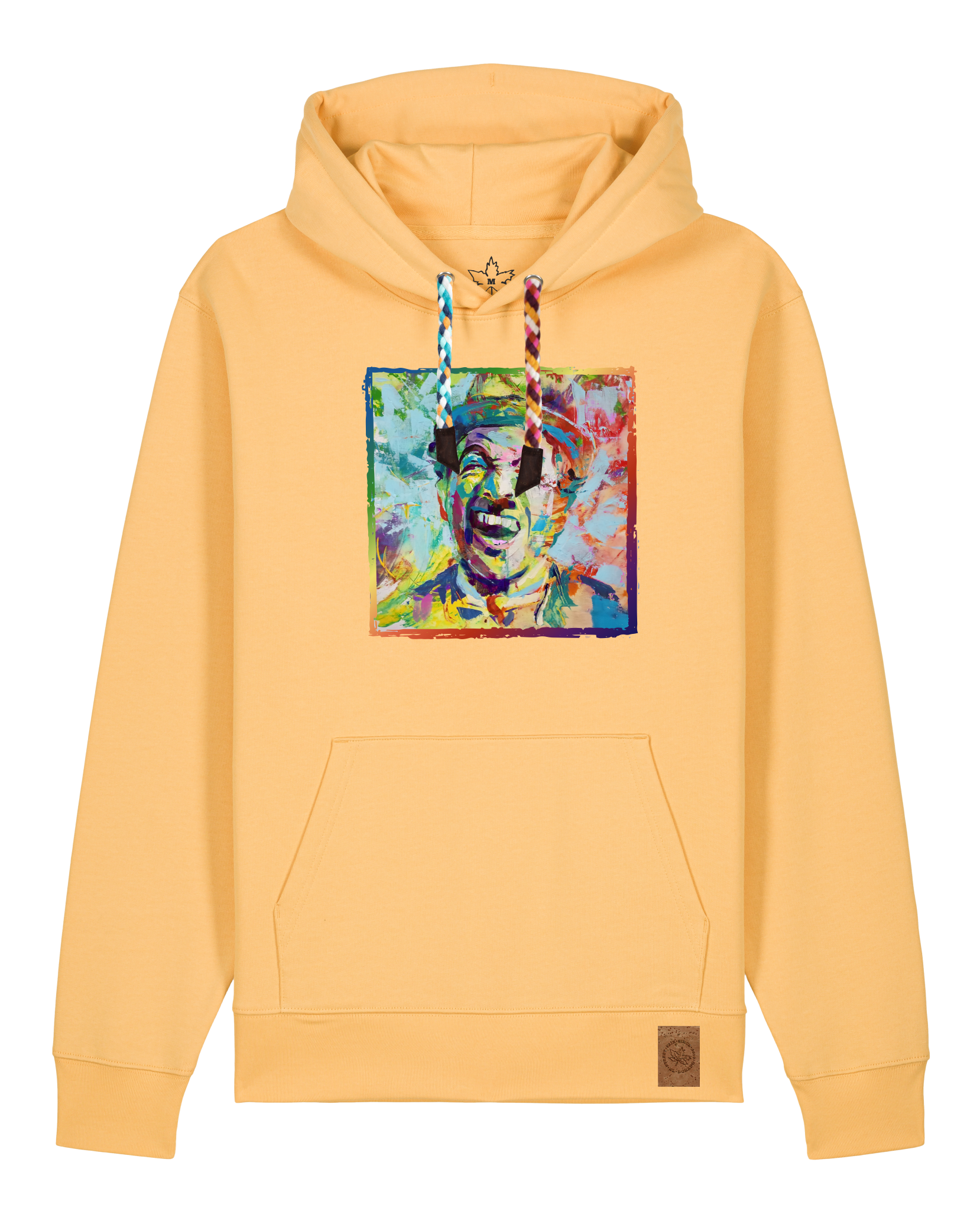 bio-unisex-medium fit-hoodie-chaplin-stsu177-senfkorn-bunte kordel-front