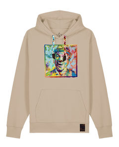 bio-unisex-medium fit-hoodie-chaplin-stsu177-treibsand-bunte kordel-front