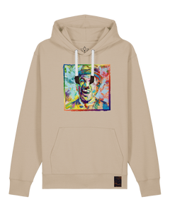 bio-unisex-medium fit-hoodie-chaplin-stsu177-treibsand-weiße kordel-front