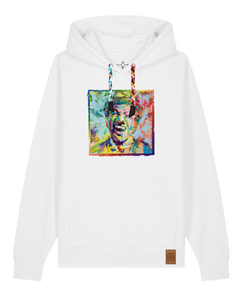 bio-unisex-medium fit-hoodie-chaplin-stsu177-weiß-bunte kordel-front