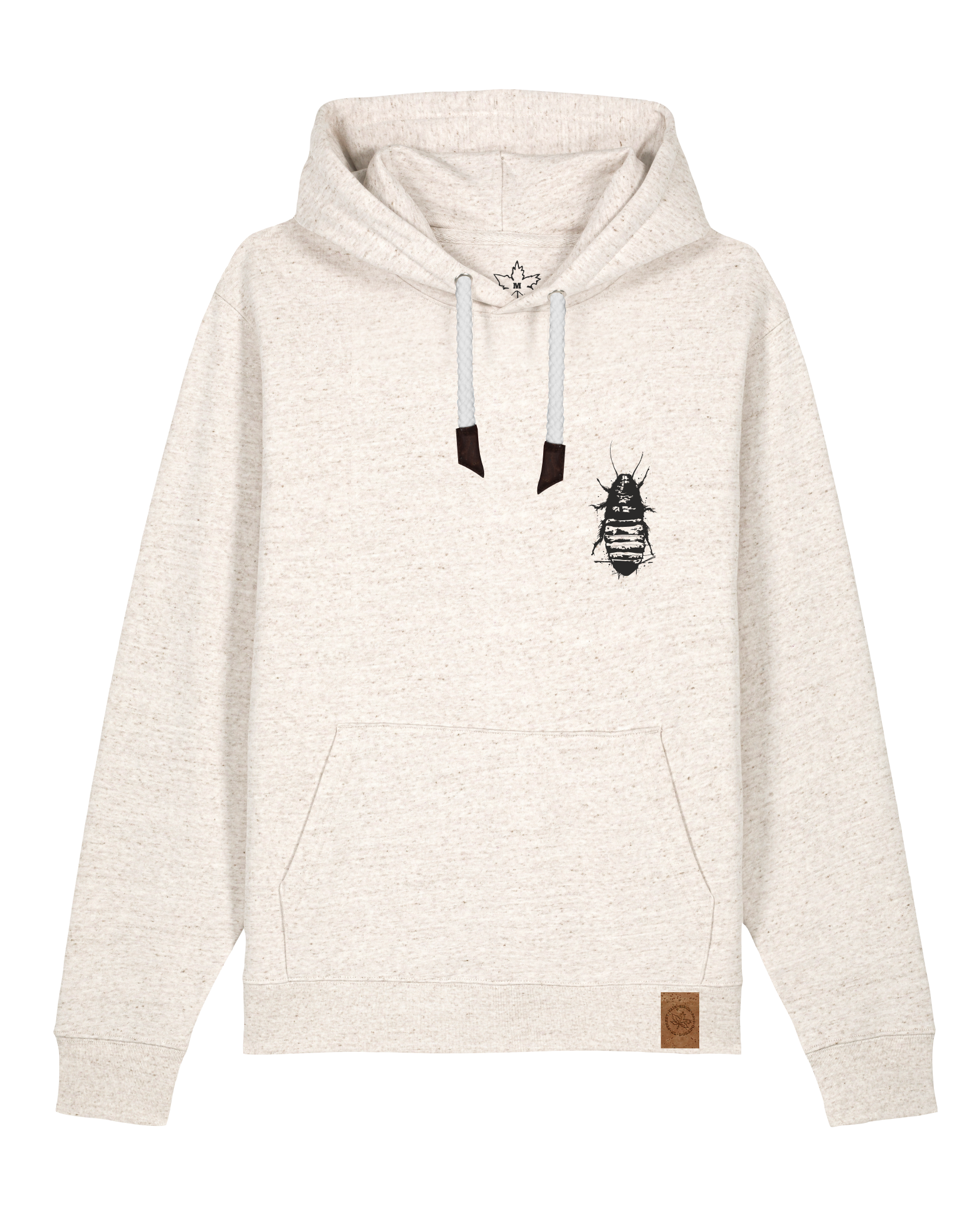 bio-unisex-medium fit-hoodie-cockroach ranch (backprint)-stsu177-elbsandstein-weiße kordel-front