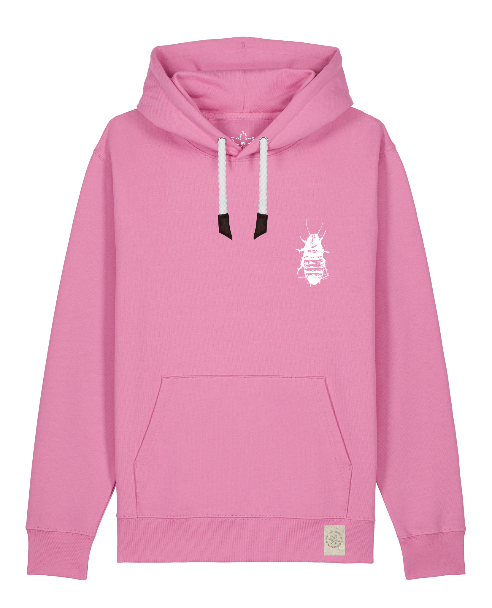 bio-unisex-medium fit-hoodie-cockroach ranch (backprint)-stsu177-kaugummi-weiße kordel-front