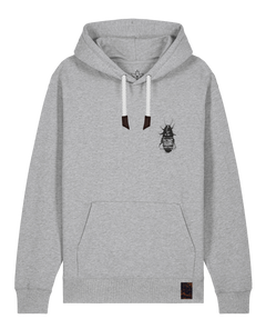 bio-unisex-medium fit-hoodie-cockroach ranch (backprint)-stsu177-mausgrau-weiße kordel-front