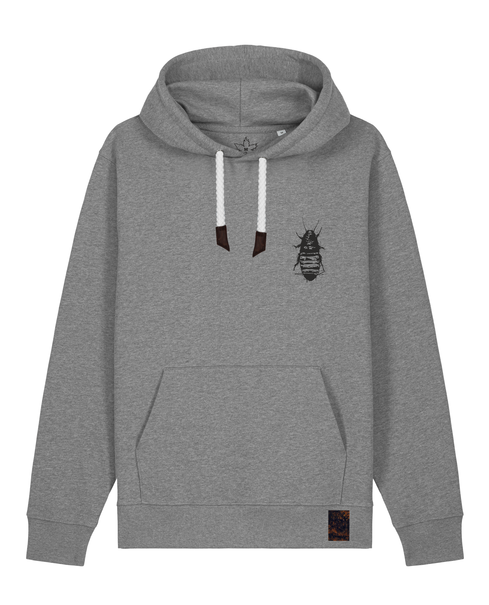 bio-unisex-medium fit-hoodie-cockroach ranch (backprint)-stsu177-opossum-weiße kordel-front