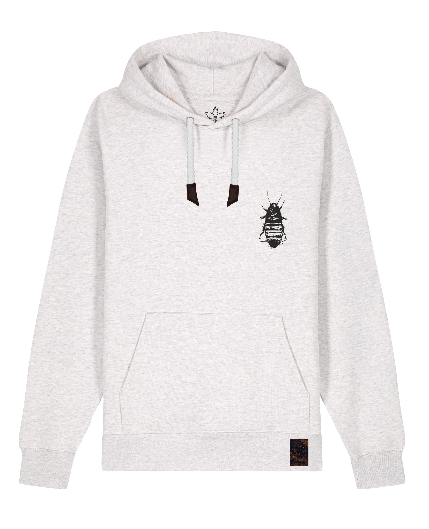 bio-unisex-medium fit-hoodie-cockroach ranch (backprint)-stsu177-rennmaus-weiße kordel-front