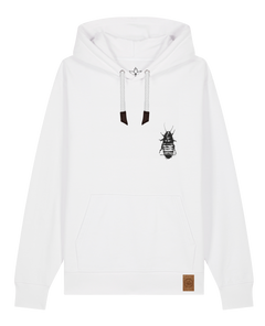 bio-unisex-medium fit-hoodie-cockroach ranch (backprint)-stsu177-weiß-weiße kordel-front