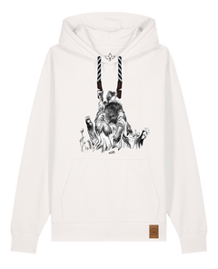 bio-unisex-medium fit-hoodie-dachs-stsu177-bio ei-sw kordel-front