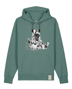 bio-unisex-medium fit-hoodie-dachs-stsu177-blautanne-sw kordel-front