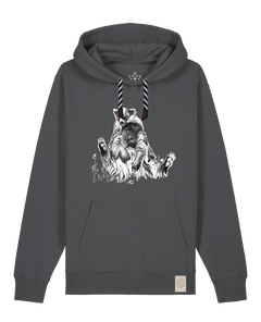 bio-unisex-medium fit-hoodie-dachs-stsu177-eisen-sw kordel-front