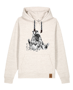 bio-unisex-medium fit-hoodie-dachs-stsu177-elbsandstein-sw kordel-front