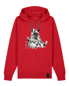 bio-unisex-medium fit-hoodie-dachs-stsu177-erdbeere-sw kordel-front