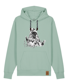 bio-unisex-medium fit-hoodie-dachs-stsu177-eukalyptus-sw kordel-front