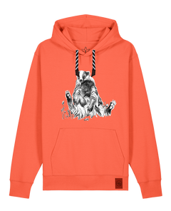 bio-unisex-medium fit-hoodie-dachs-stsu177-mandarine-sw kordel-front