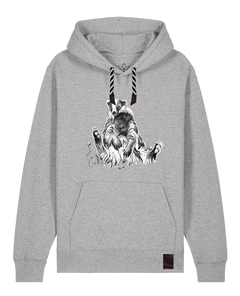 bio-unisex-medium fit-hoodie-dachs-stsu177-mausgrau-sw kordel-front