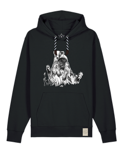 bio-unisex-medium fit-hoodie-dachs-stsu177-schwarz-sw kordel-front