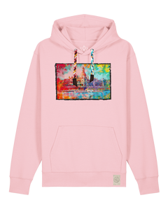 bio-unisex-medium fit-hoodie-dresden-stsu177-flamingo-bunte kordel-front