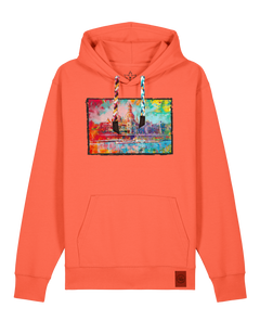bio-unisex-medium fit-hoodie-dresden-stsu177-mandarine-bunte kordel-front