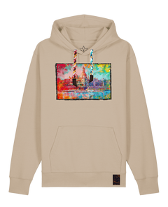bio-unisex-medium fit-hoodie-dresden-stsu177-treibsand-bunte kordel-front