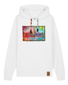 bio-unisex-medium fit-hoodie-dresden-stsu177-weiß-bunte kordel-front