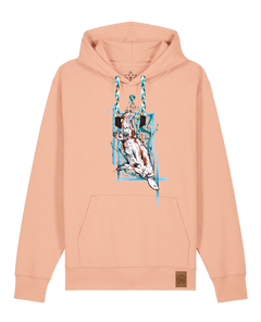 bio-unisex-medium fit-hoodie-duckbilly platy-stsu177-agyptische keramik-blaue kordel-front