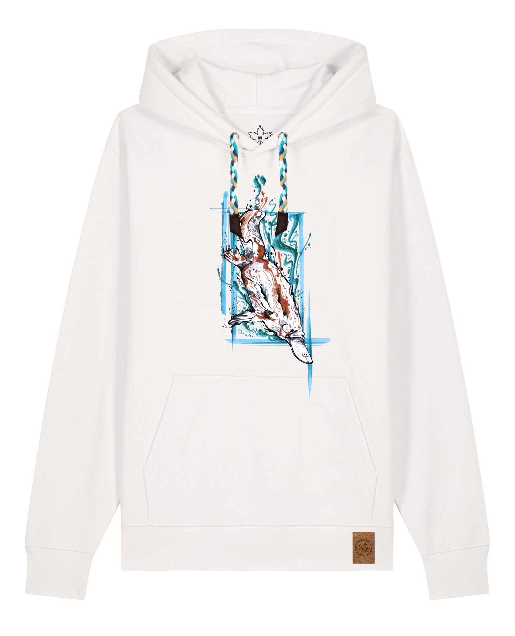 bio-unisex-medium fit-hoodie-duckbilly platy-stsu177-bio ei-blaue kordel-front