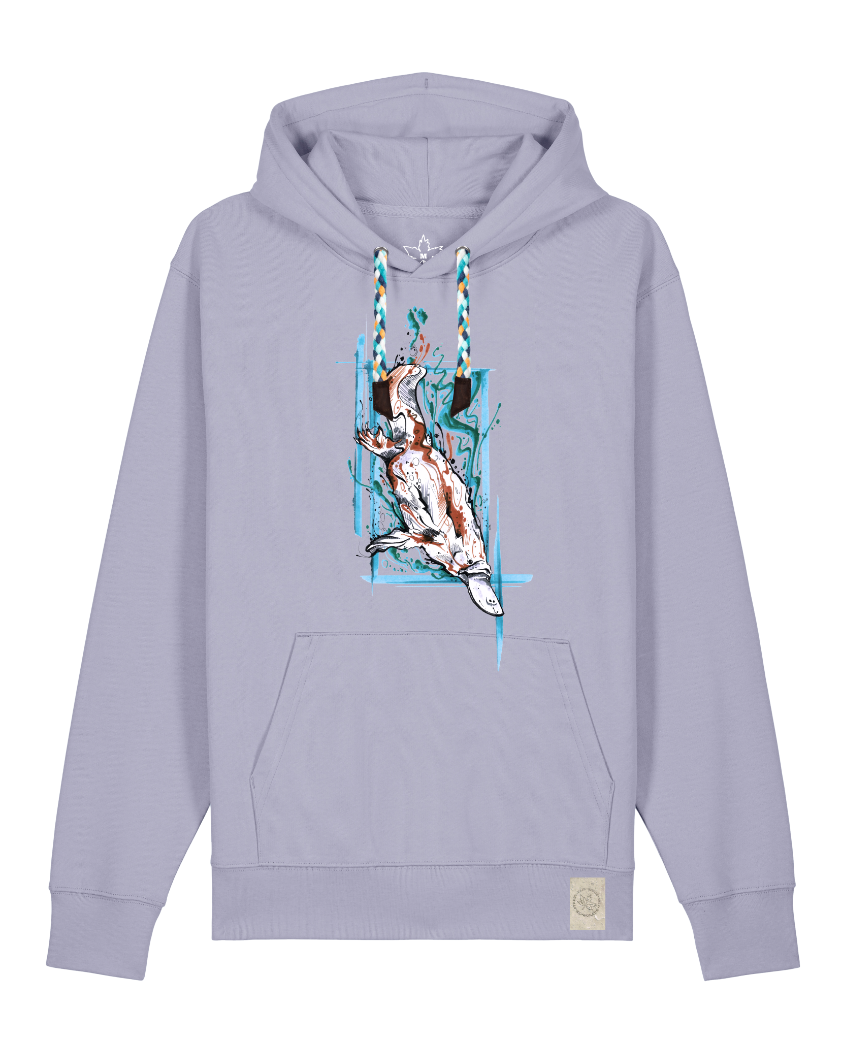 bio-unisex-medium fit-hoodie-duckbilly platy-stsu177-lavender-blaue kordel-front