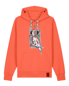bio-unisex-medium fit-hoodie-duckbilly platy-stsu177-mandarine-blaue kordel-front