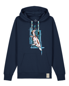 bio-unisex-medium fit-hoodie-duckbilly platy-stsu177-marine-blaue kordel-front