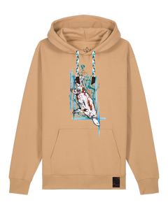 bio-unisex-medium fit-hoodie-duckbilly platy-stsu177-meersand-blaue kordel-front