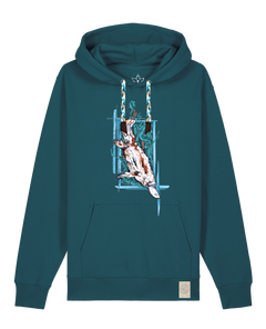 bio-unisex-medium fit-hoodie-duckbilly platy-stsu177-nordmanntanne-blaue kordel-front