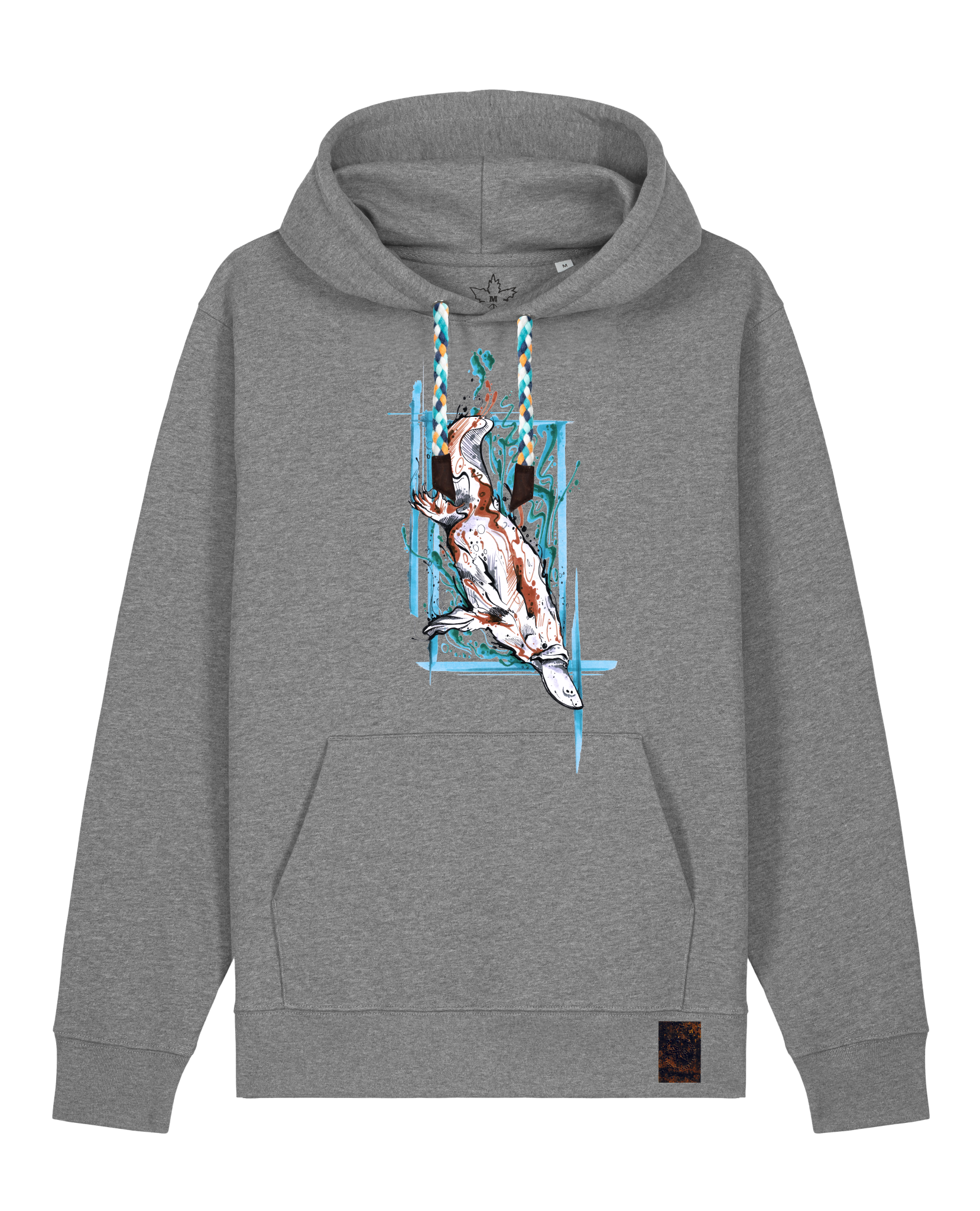 bio-unisex-medium fit-hoodie-duckbilly platy-stsu177-opossum-blaue kordel-front