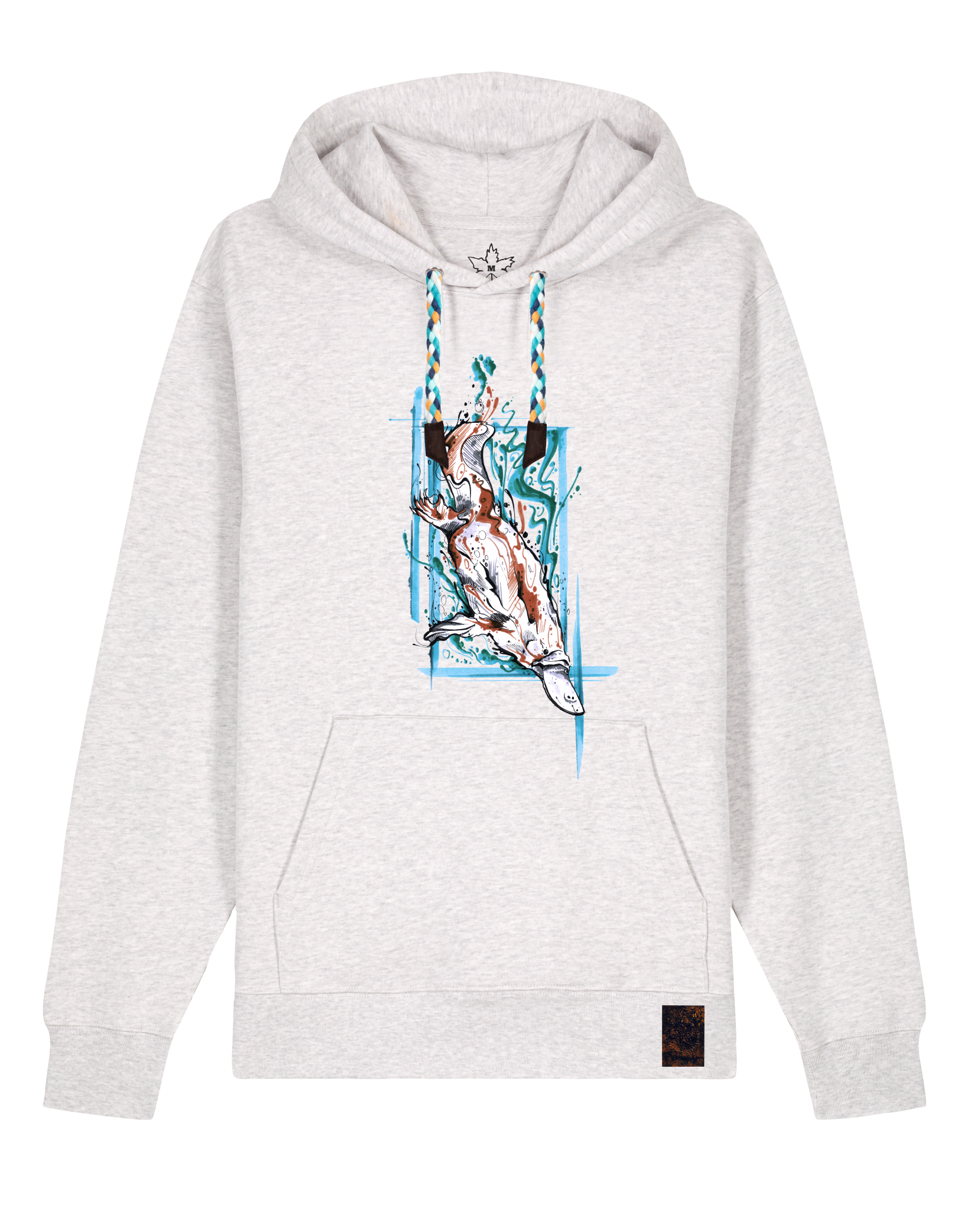 bio-unisex-medium fit-hoodie-duckbilly platy-stsu177-rennmaus-blaue kordel-front