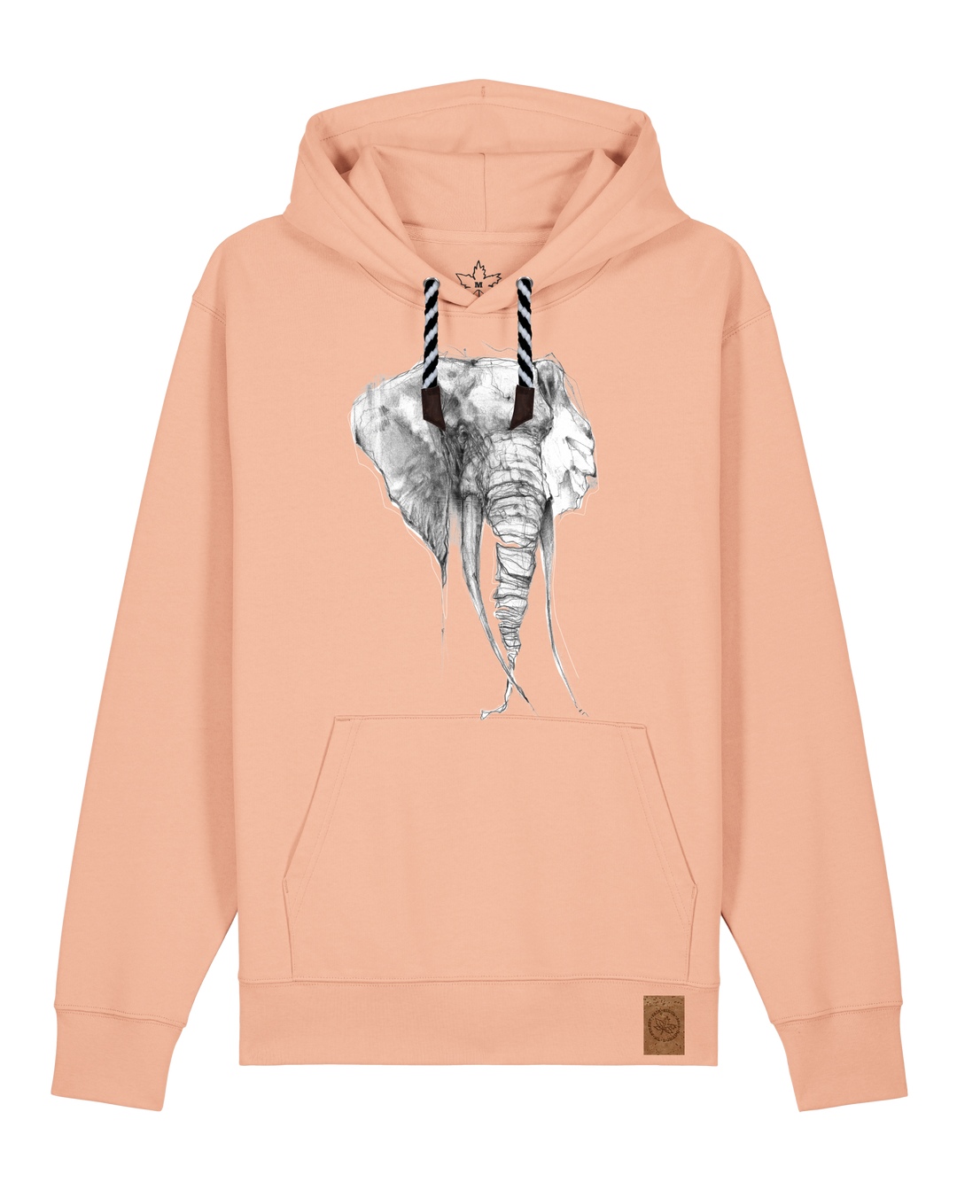 bio-unisex-medium fit-hoodie-elefant-stsu177-agyptische keramik-sw kordel-front