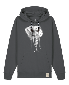 bio-unisex-medium fit-hoodie-elefant-stsu177-eisen-sw kordel-front