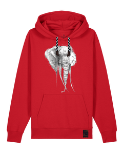 bio-unisex-medium fit-hoodie-elefant-stsu177-erdbeere-sw kordel-front
