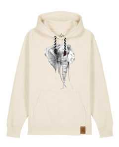 bio-unisex-medium fit-hoodie-elefant-stsu177-natur-sw kordel-front