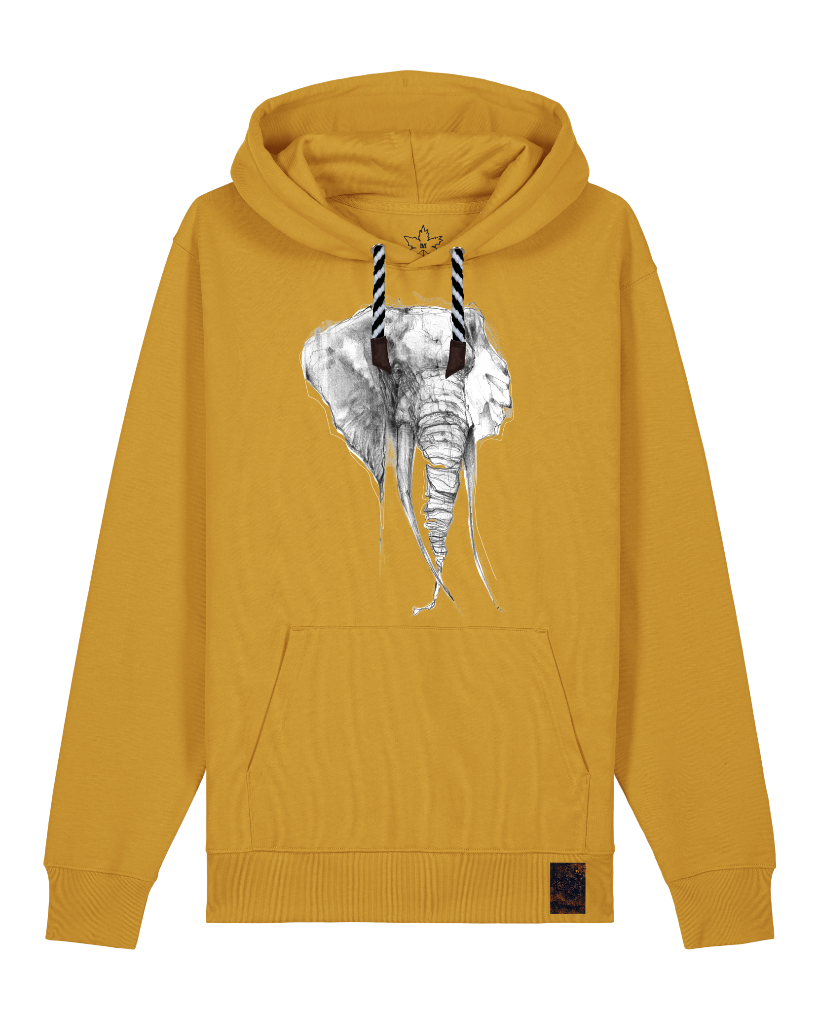 bio-unisex-medium fit-hoodie-elefant-stsu177-senf-sw kordel-front