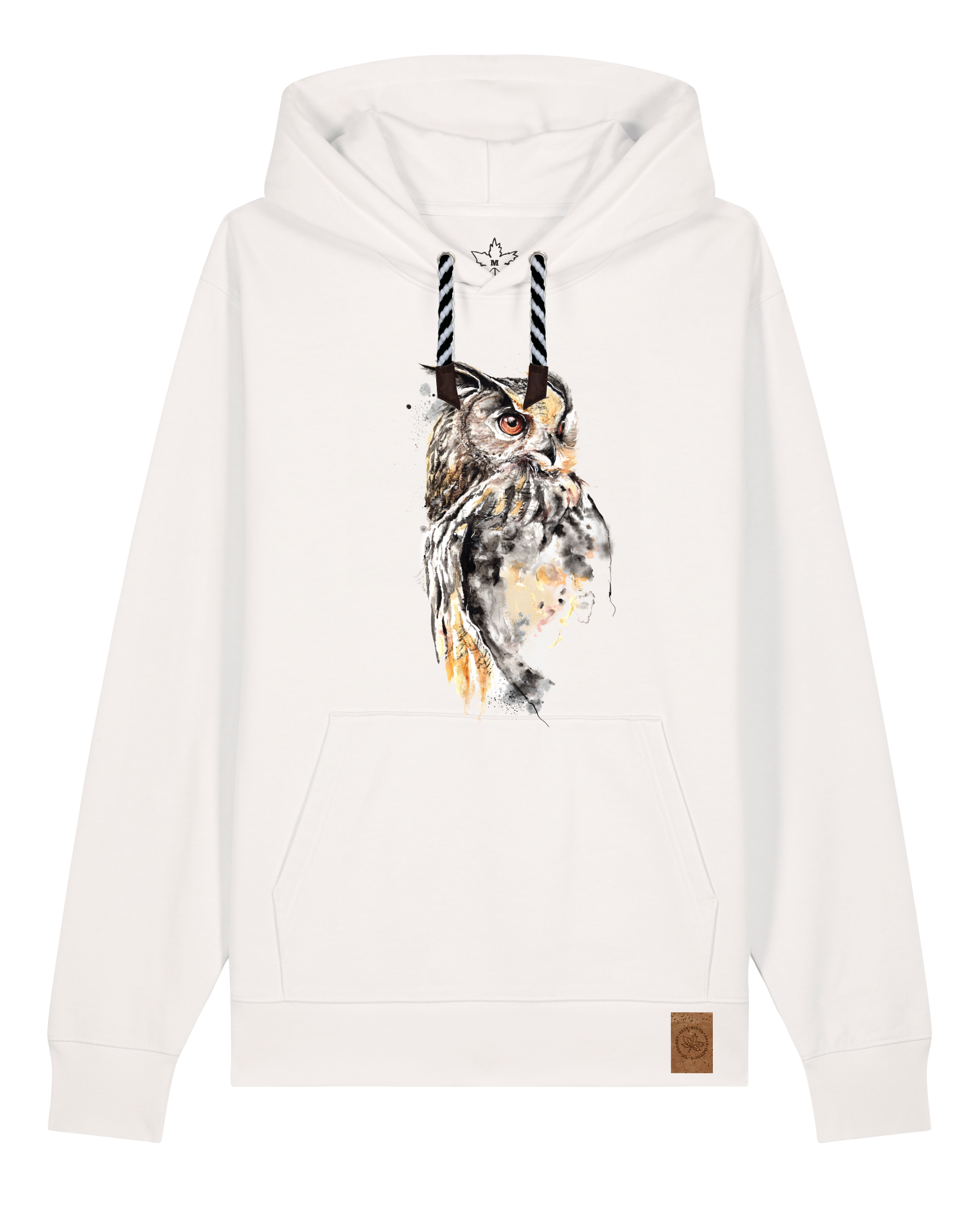 bio-unisex-medium fit-hoodie-eule-stsu177-bio ei-sw kordel-front