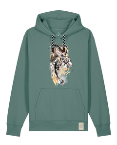 bio-unisex-medium fit-hoodie-eule-stsu177-blautanne-sw kordel-front