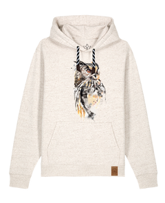 bio-unisex-medium fit-hoodie-eule-stsu177-elbsandstein-sw kordel-front