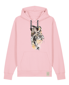 bio-unisex-medium fit-hoodie-eule-stsu177-flamingo-sw kordel-front