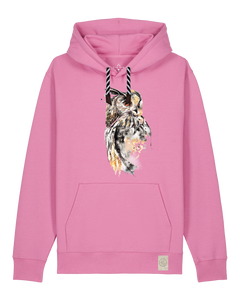 bio-unisex-medium fit-hoodie-eule-stsu177-kaugummi-sw kordel-front