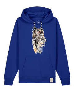 bio-unisex-medium fit-hoodie-eule-stsu177-kornblume-sw kordel-front